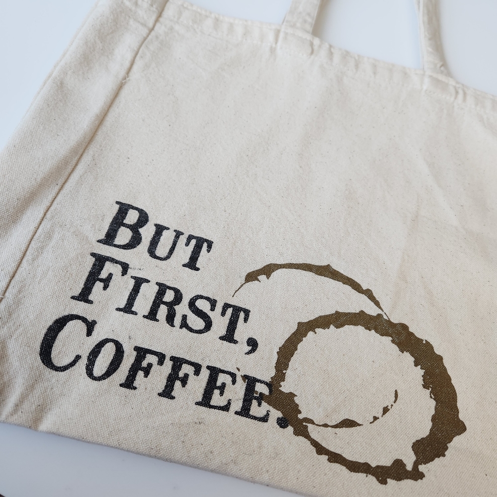 But First, Coffee Lightweight Canvas Tote Bag